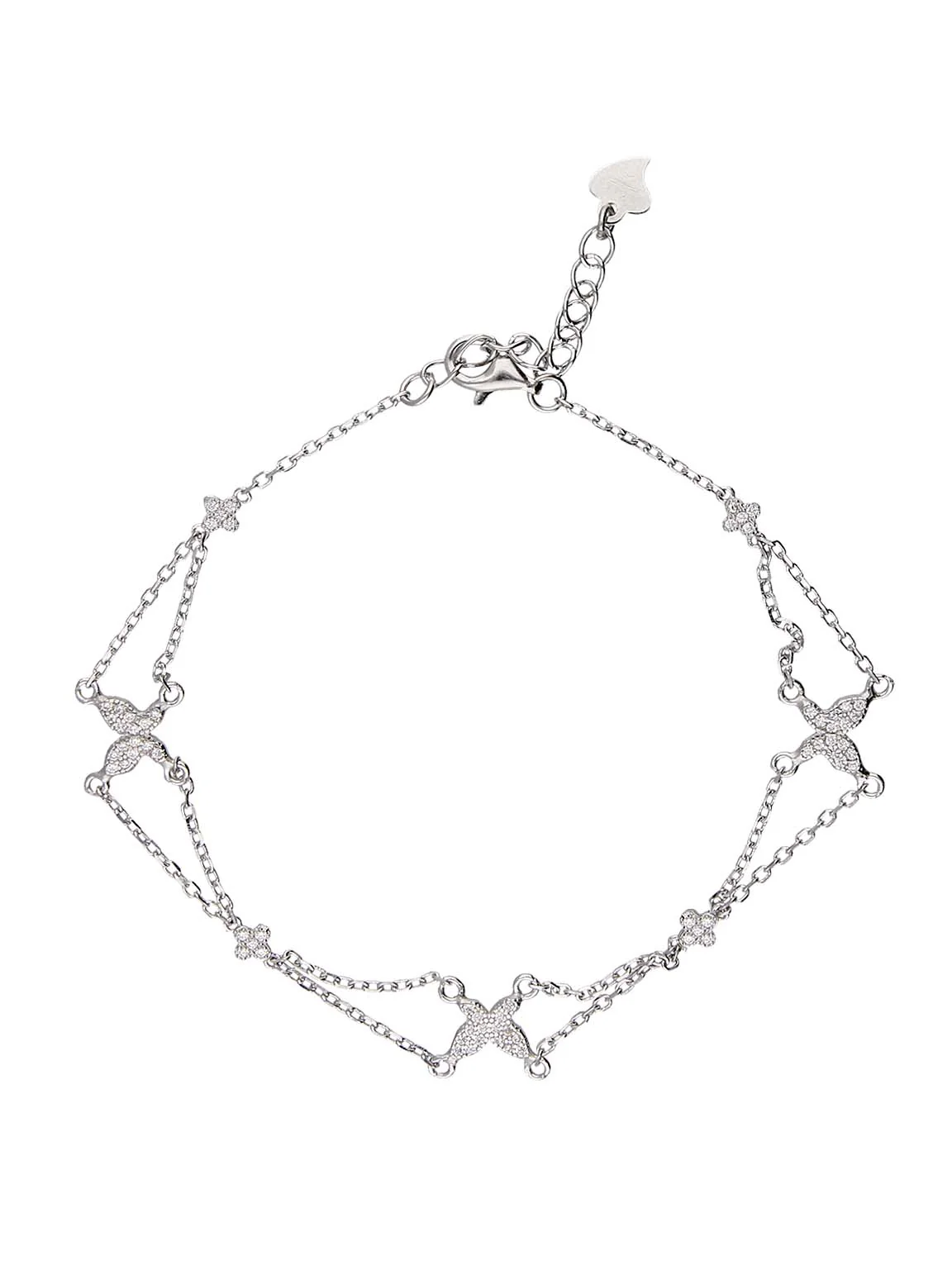 Pulseira delicada em prata 925 com zircónia