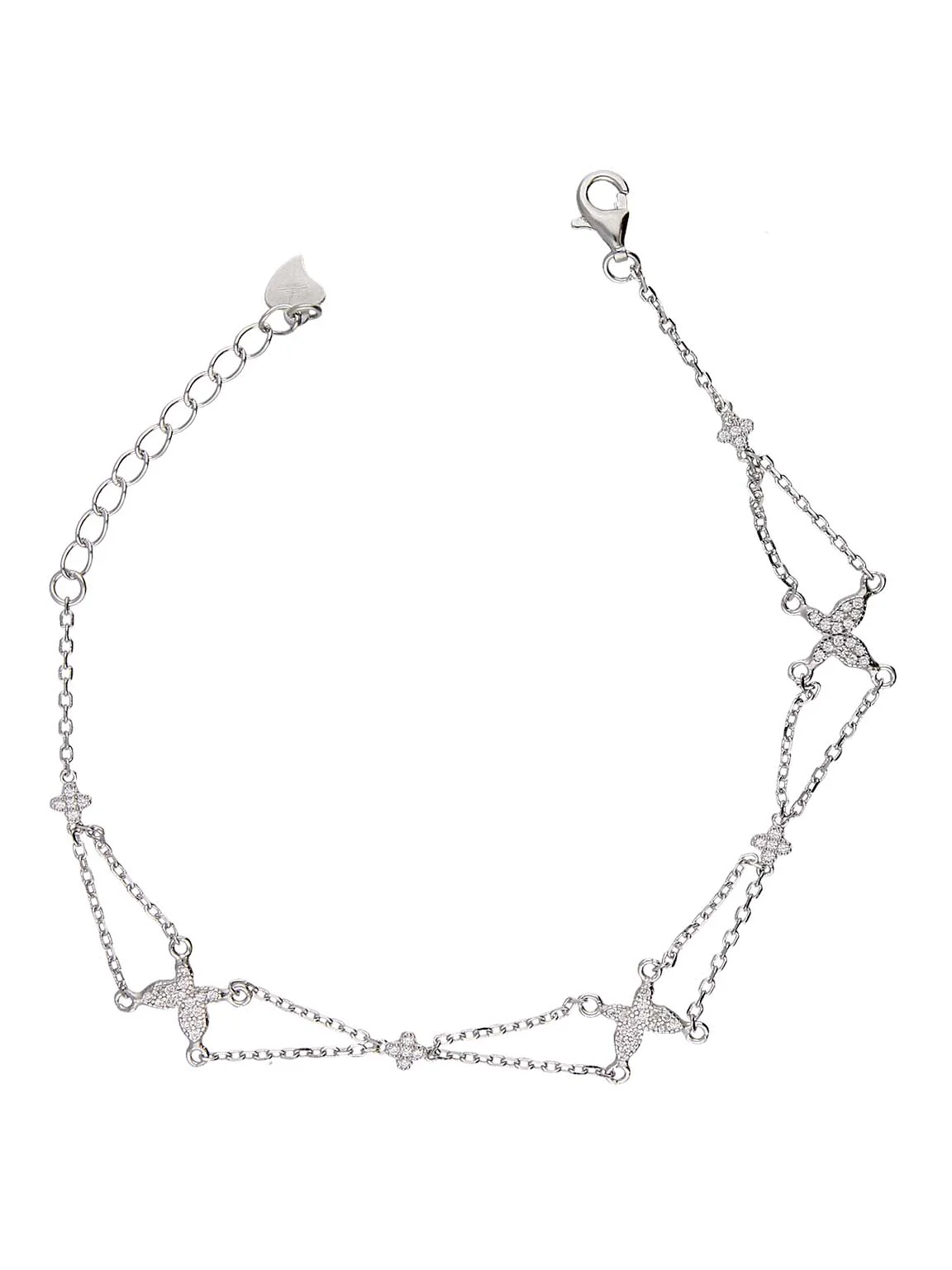 Pulseira delicada em prata 925 com zircónia - Image 2