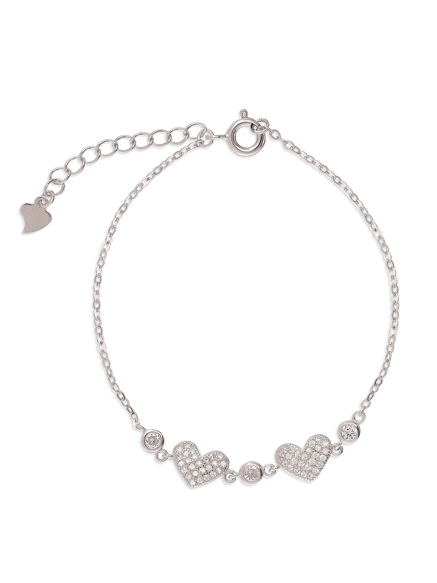 Pulseira delicada em prata 925 com zircónia