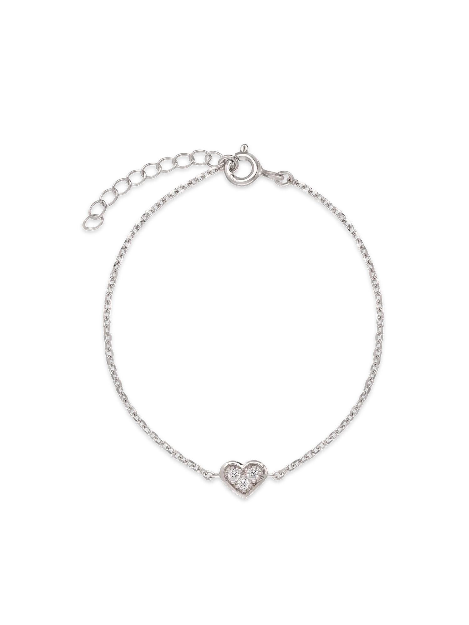 Pulseira delicada em prata 925 com zircónia