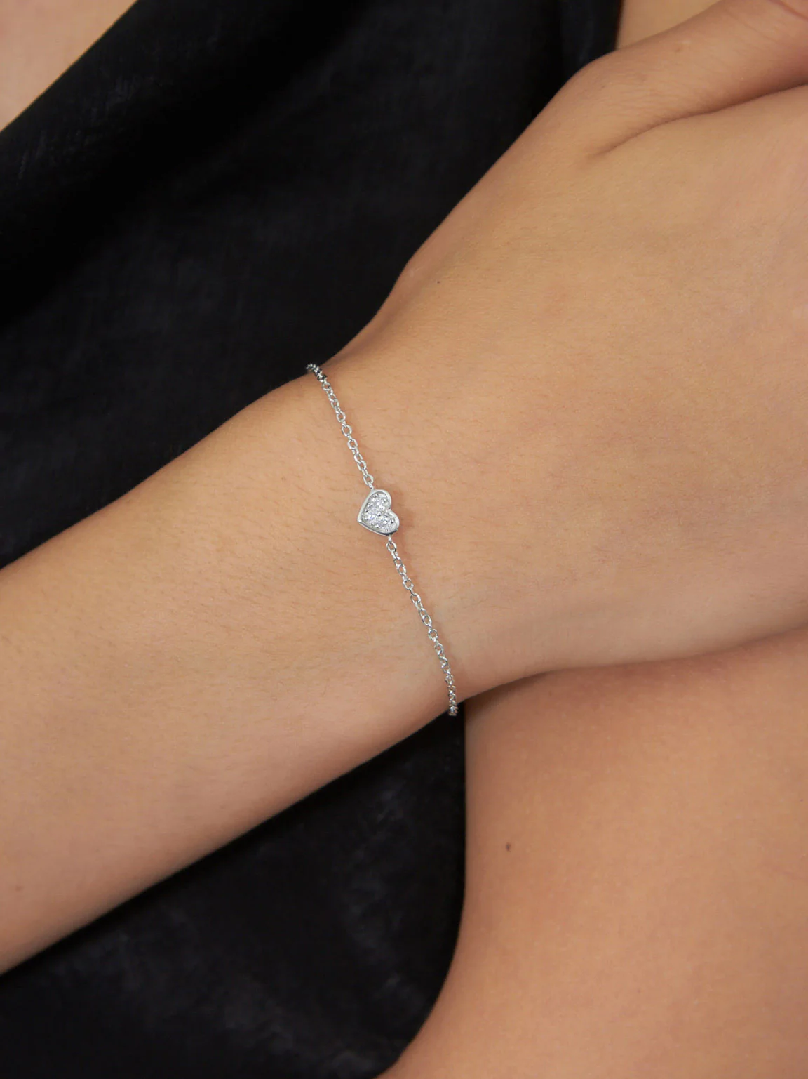 Pulseira delicada em prata 925 com zircónia - Image 2