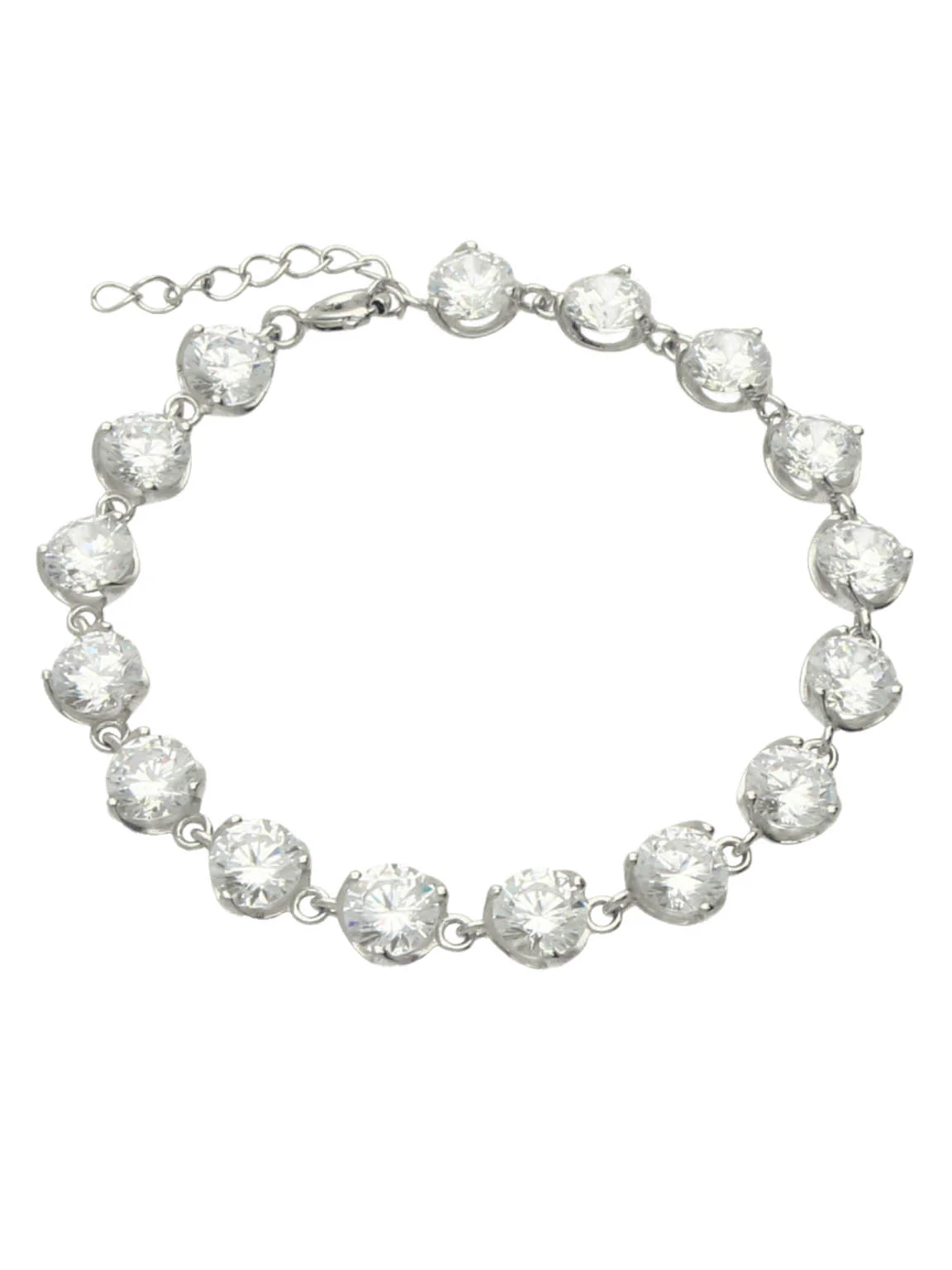 Pulseira em prata 925 com zircónia