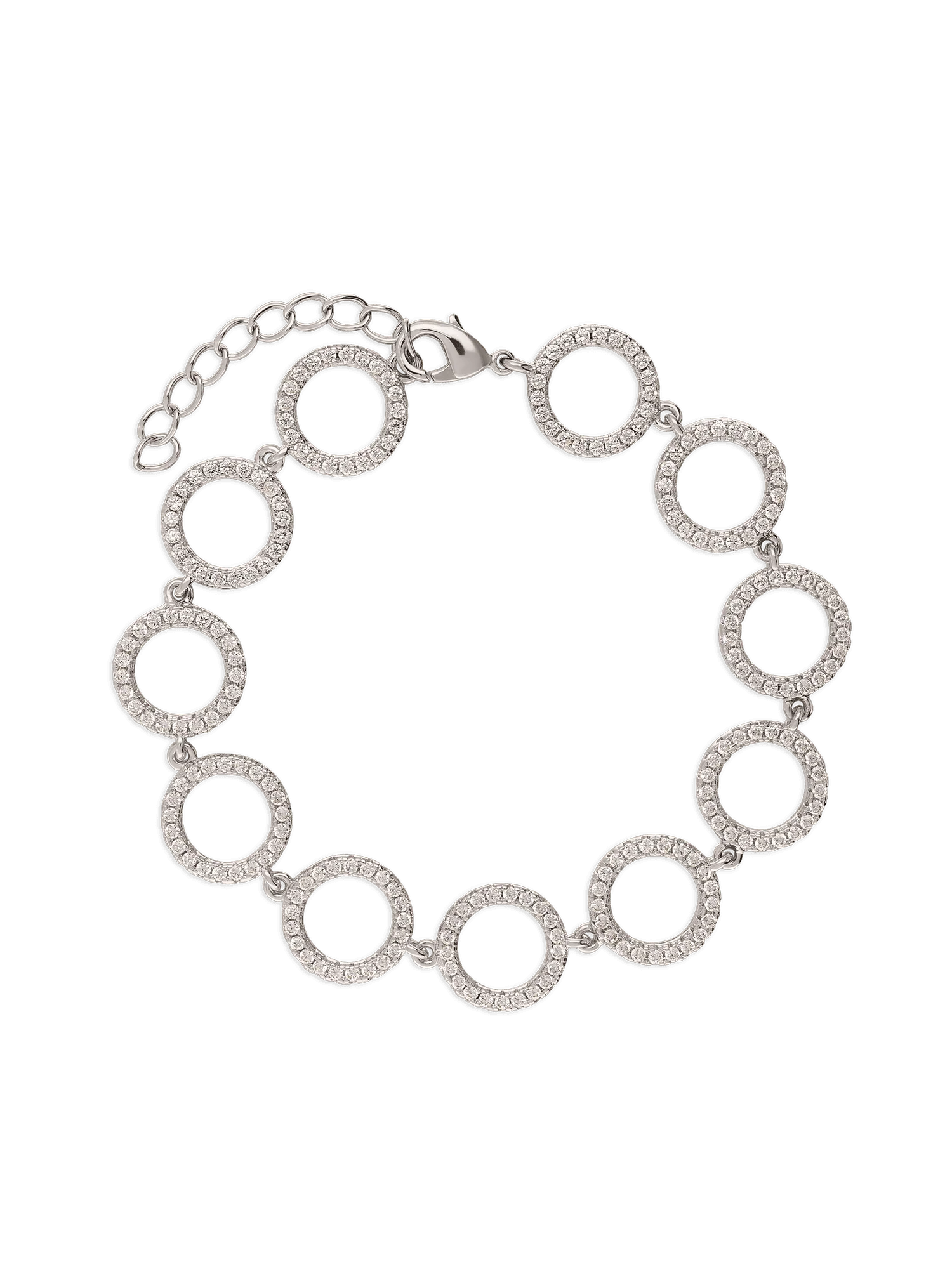 Pulseira em prata 925 com zircónia
