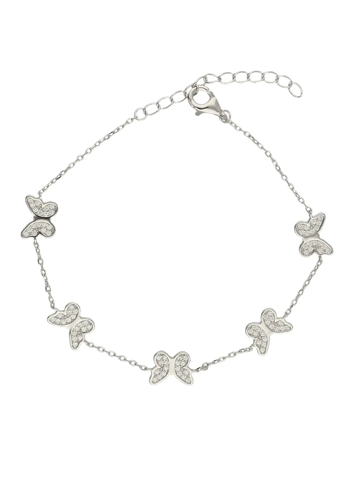 Pulseira delicada em prata 925 com zircónia