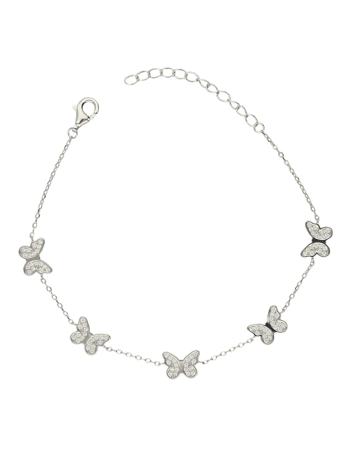 Pulseira delicada em prata 925 com zircónia - Image 2
