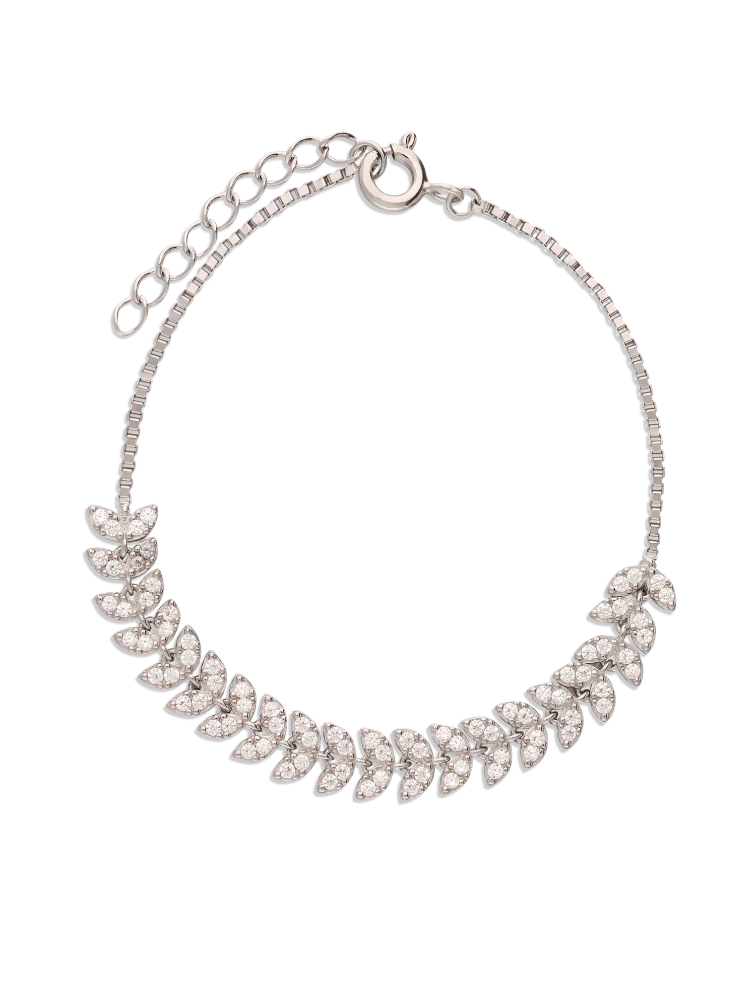 Pulseira delicada em prata 925 com zircónias