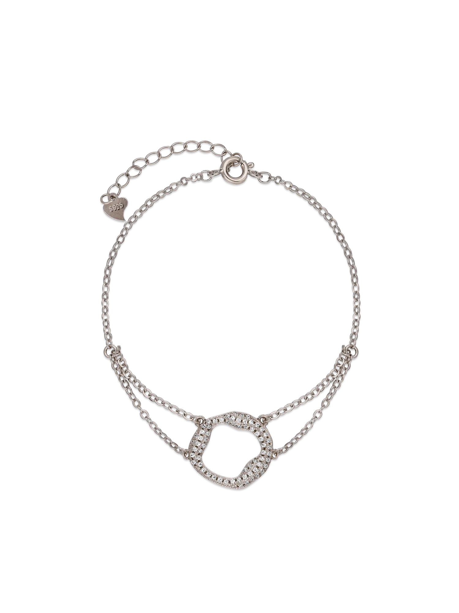 Pulseira delicada em prata 925 com zircônia