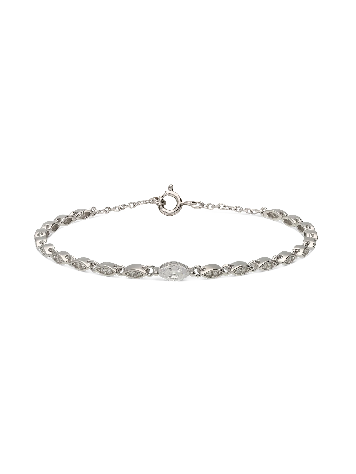 Pulseira em prata 925 com zircónia