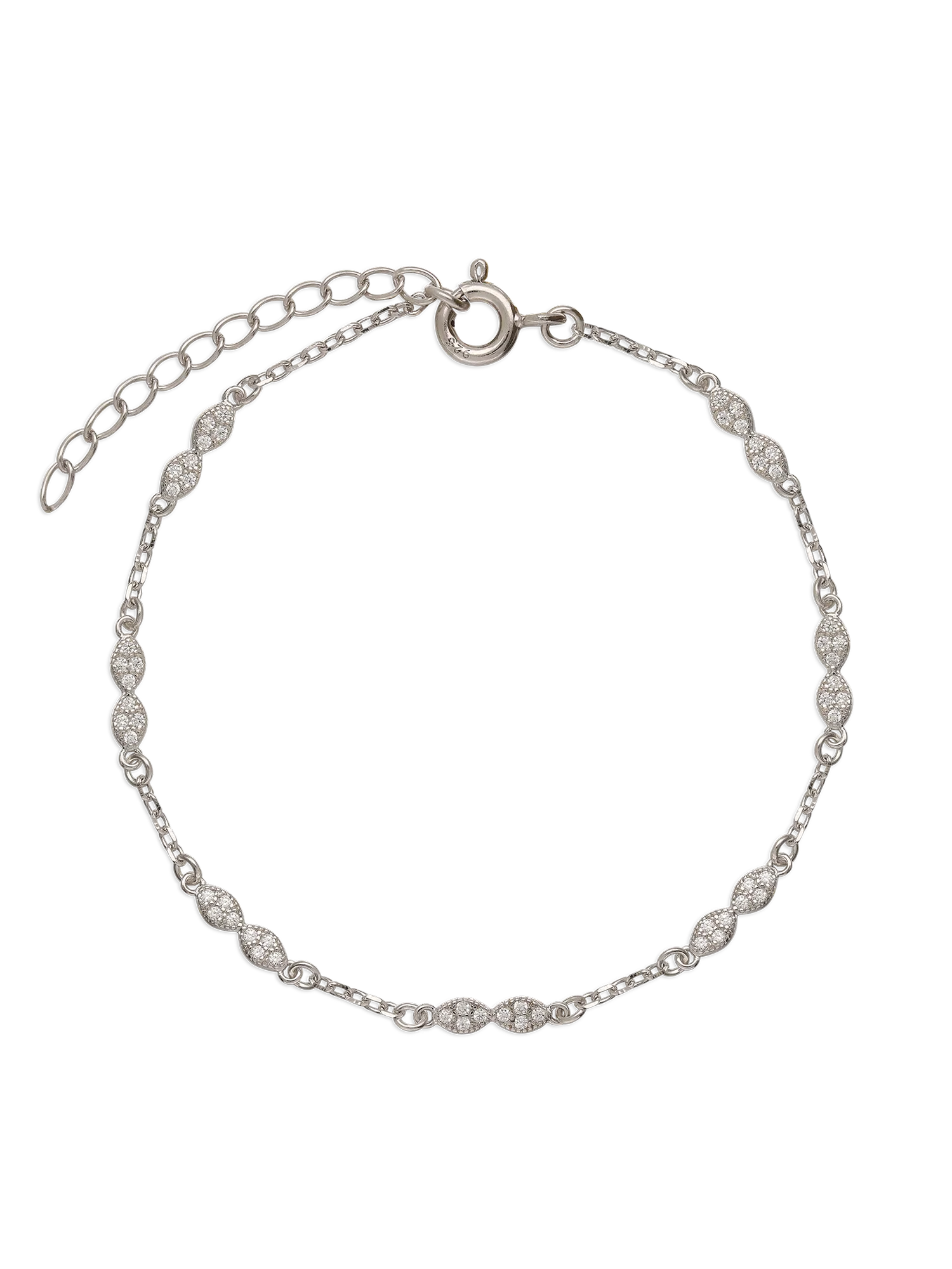 Pulseira Delicada, Prata de lei 925, Zircónia de cultivo