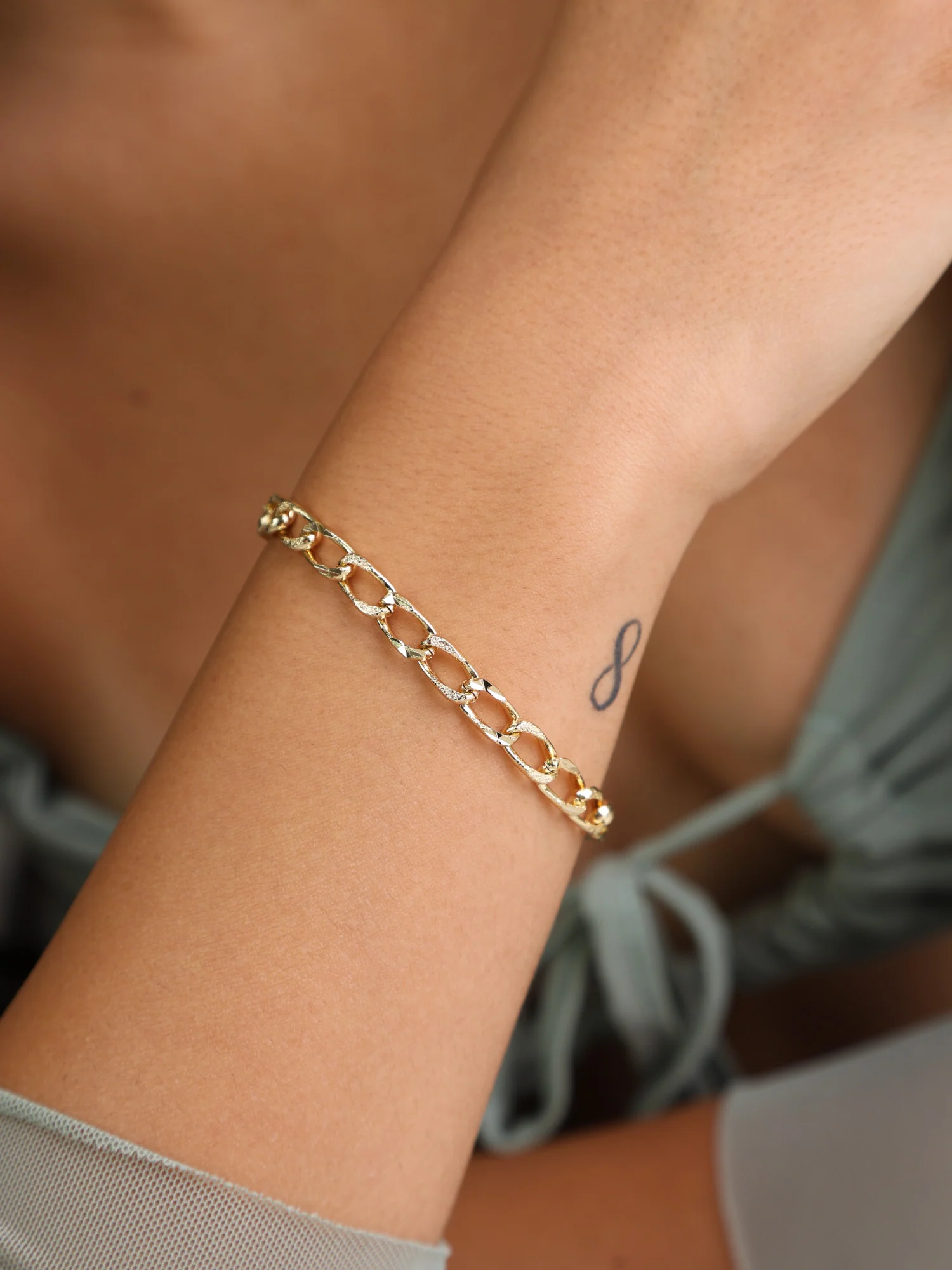 Pulseira corrente banhada a ouro - Image 2