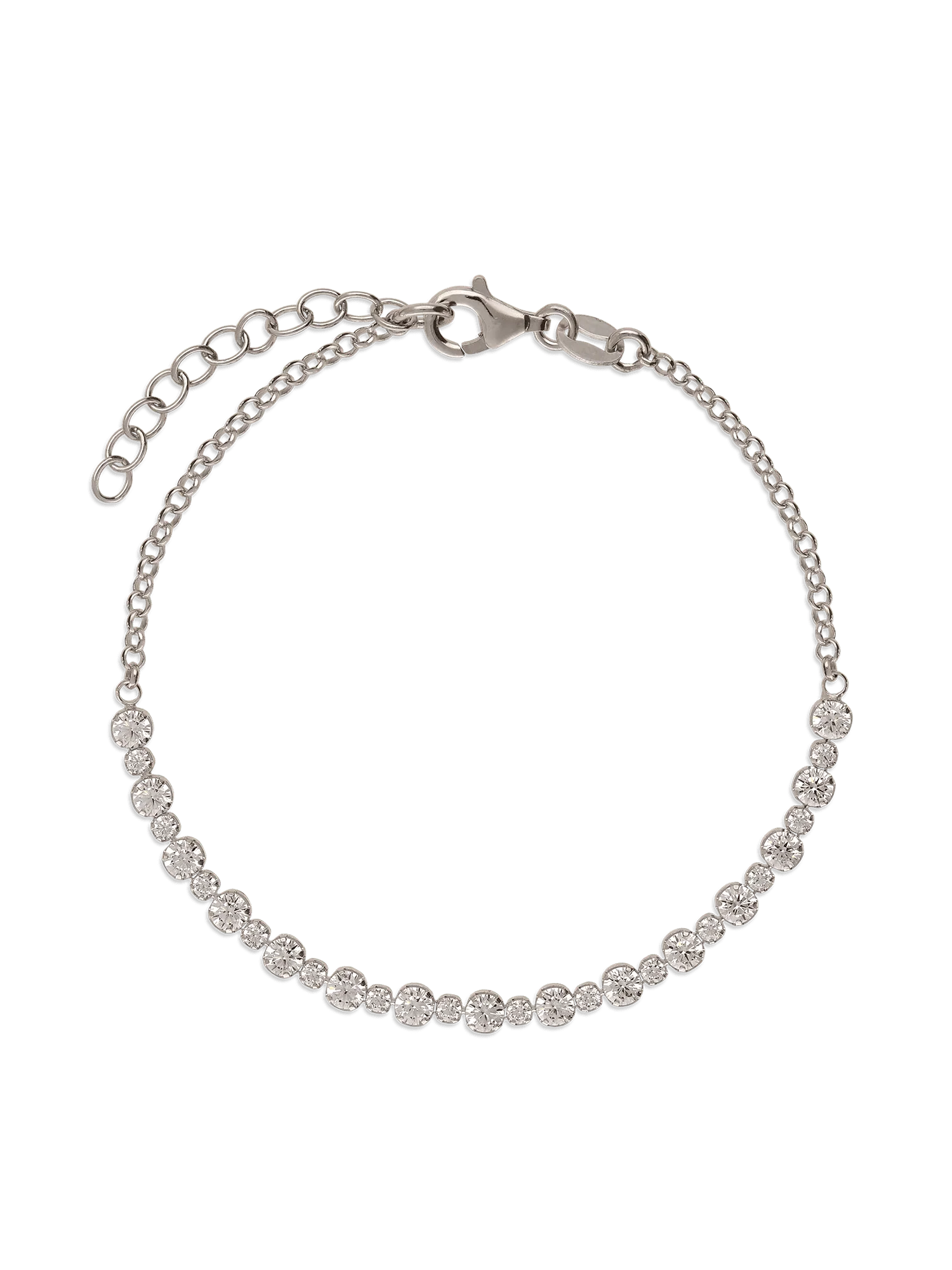 Pulseira em prata 925 com zircónia