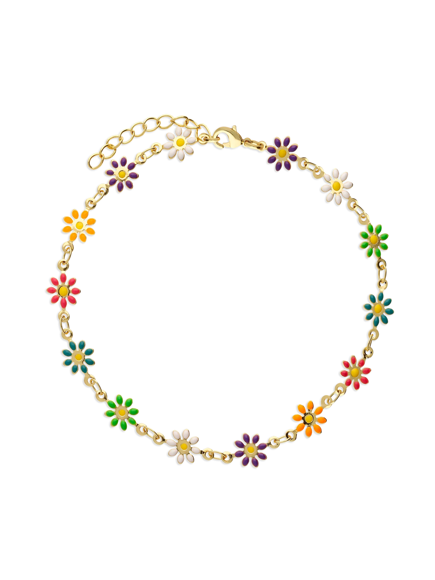 Pulseira para tornozelo banhada a ouro
