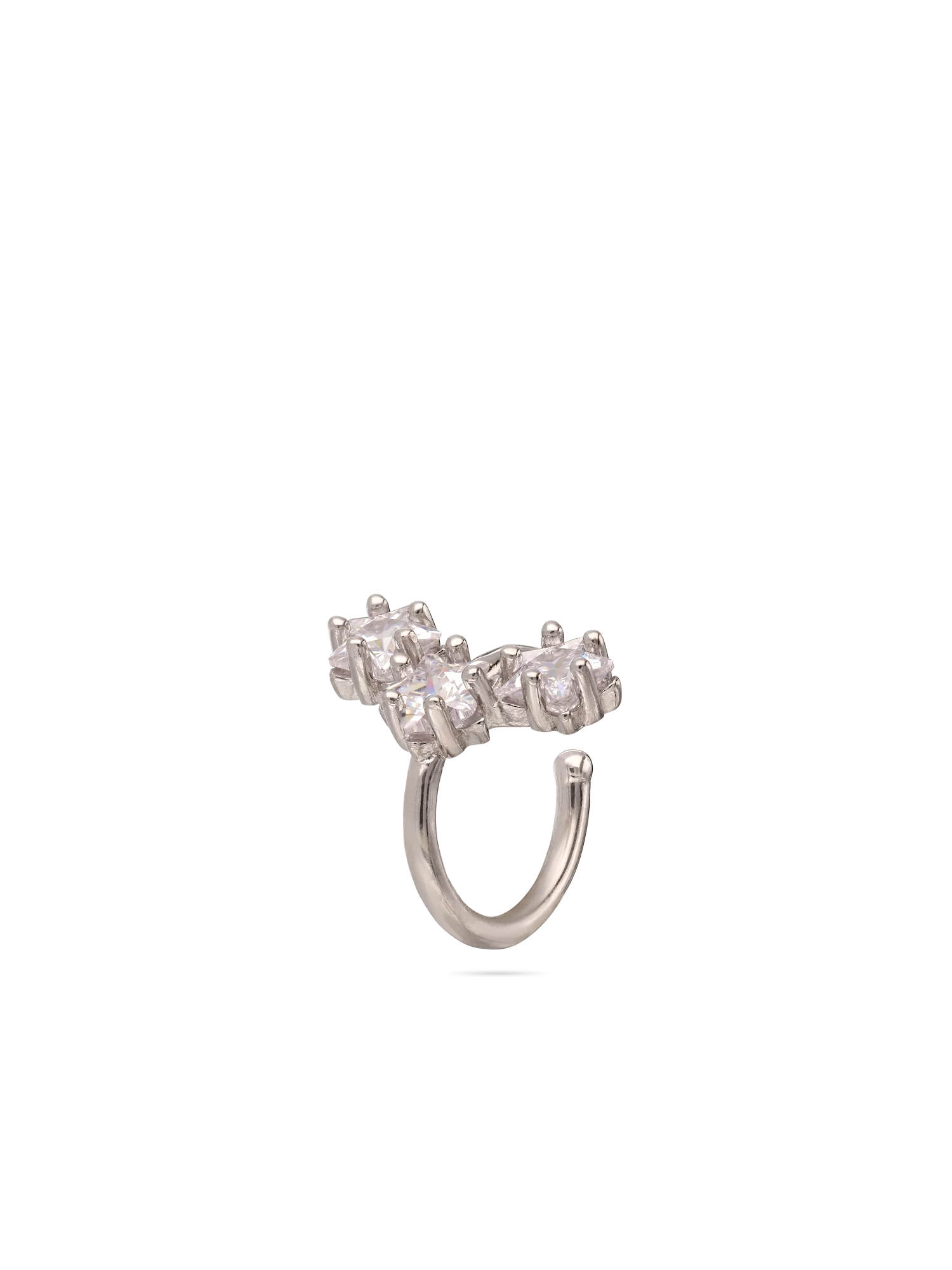 Ear cuff estrela em prata 925 com zircónia
