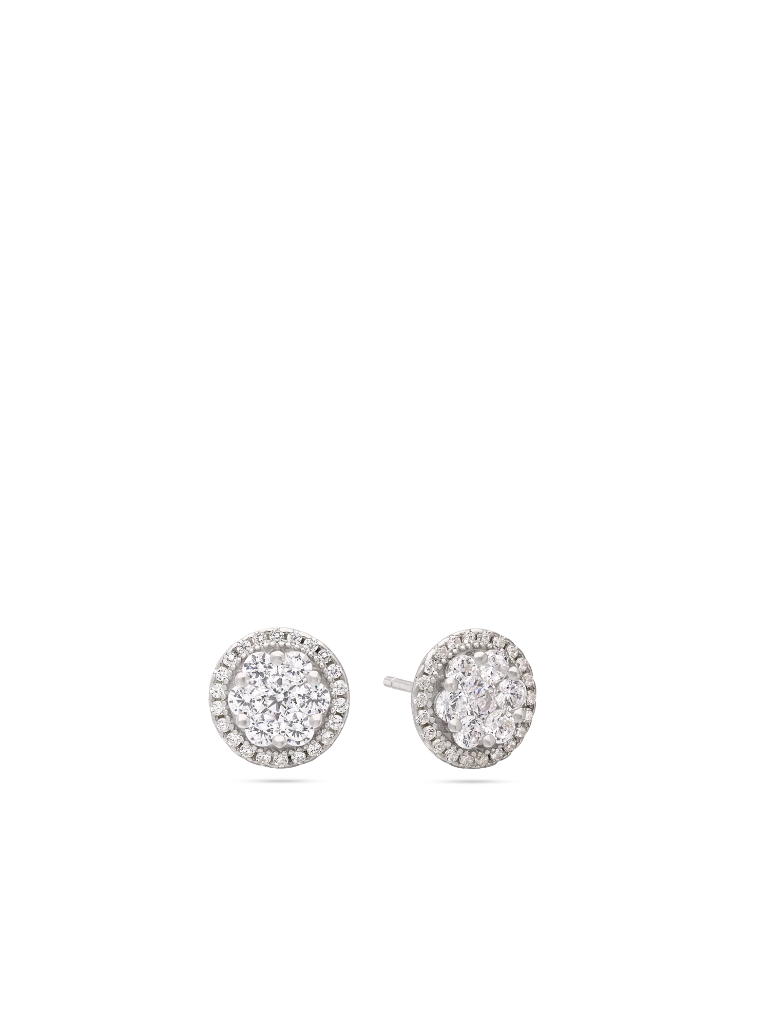 Brincos em prata 925 com zircónia
