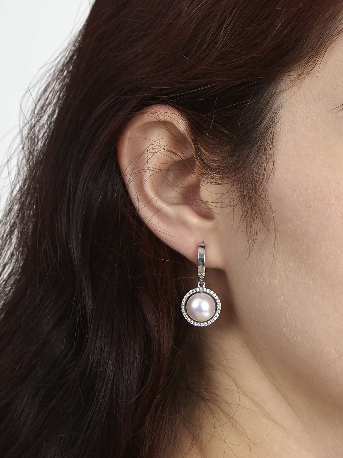 Pendentes em prata 925 com zircónia e pérola - Image 2