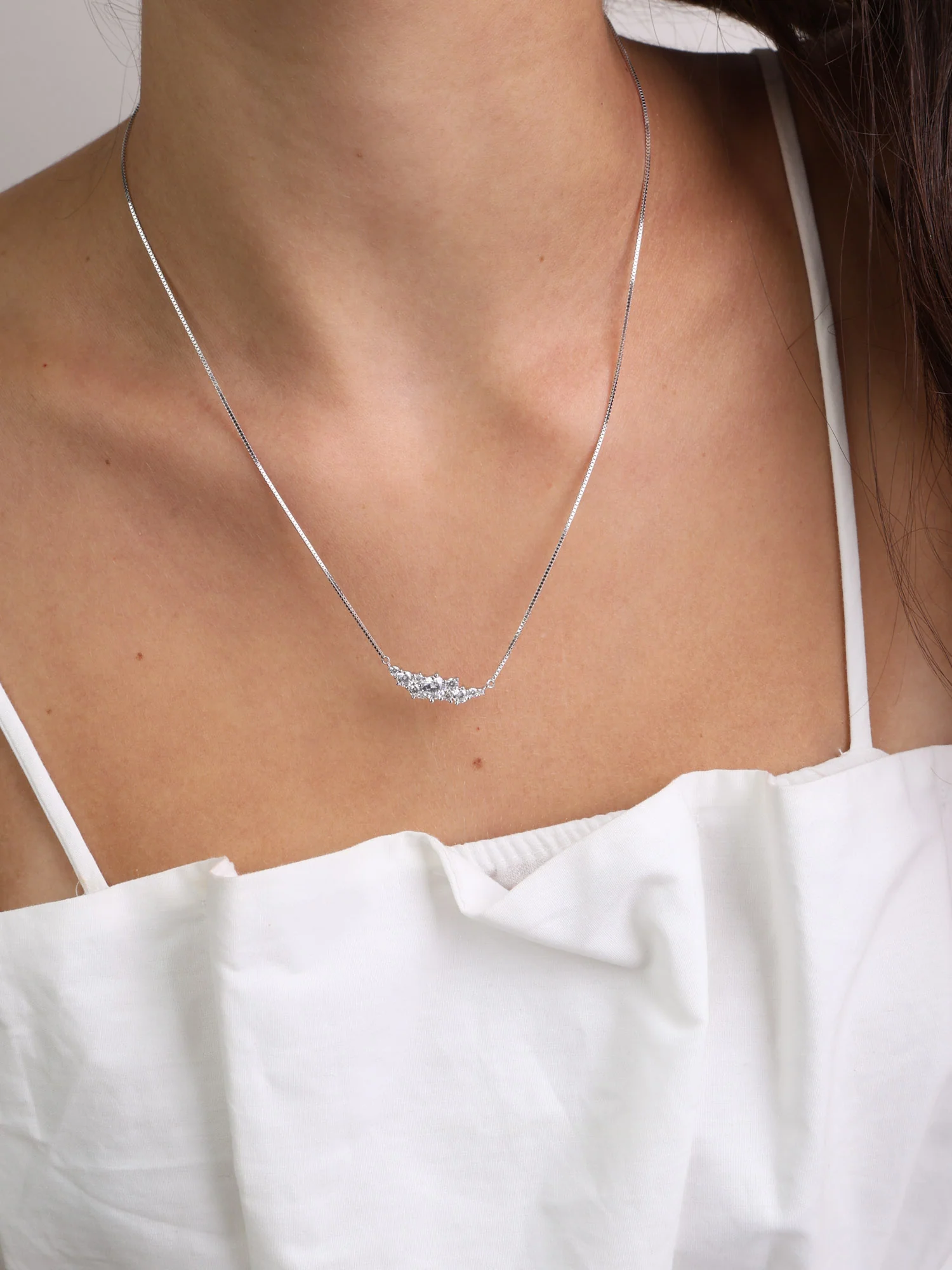Fio com pendente em prata 925 com zircónias - Image 2