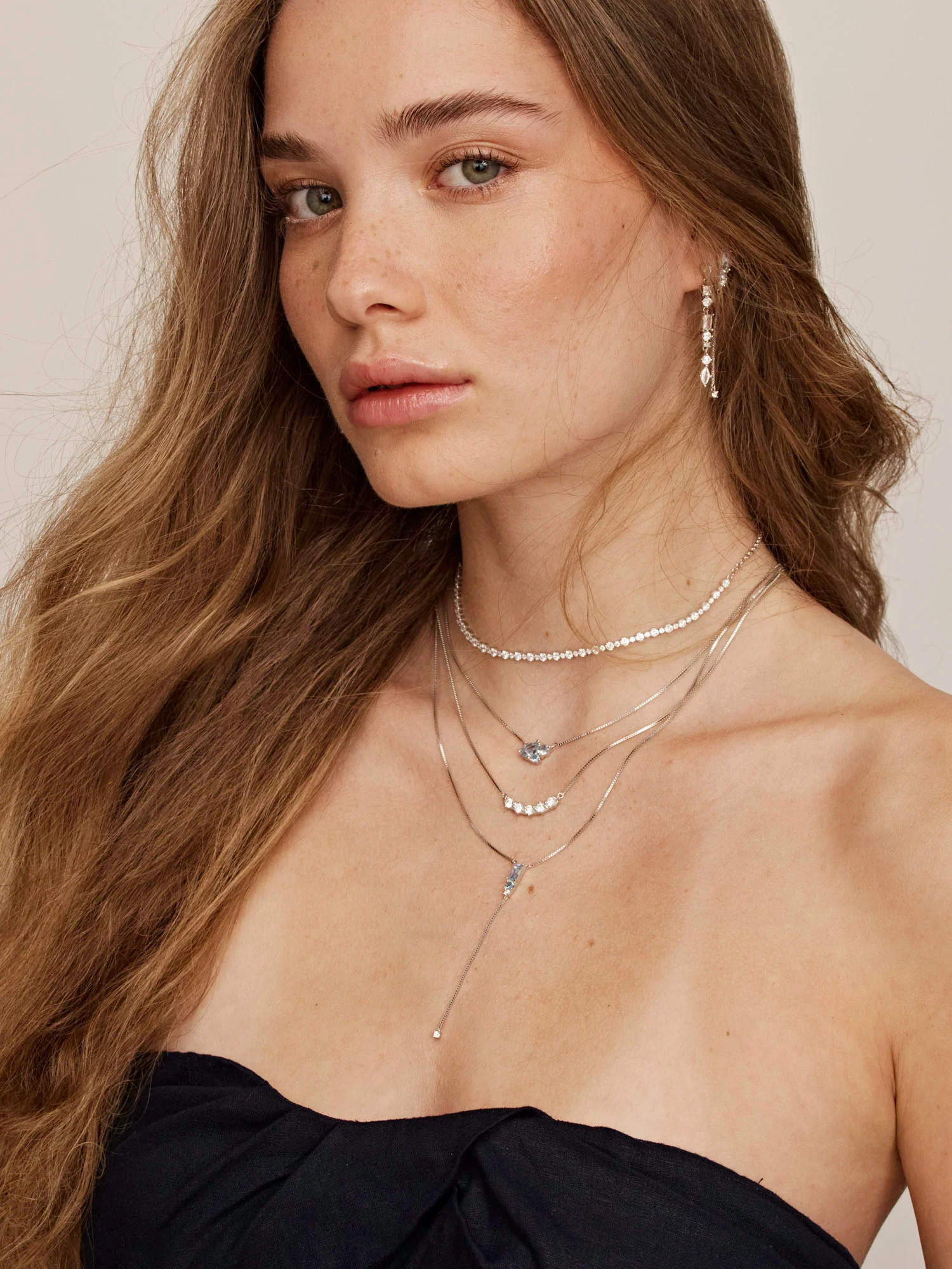 Fio com pendente em prata 925 com zircónias - Image 3