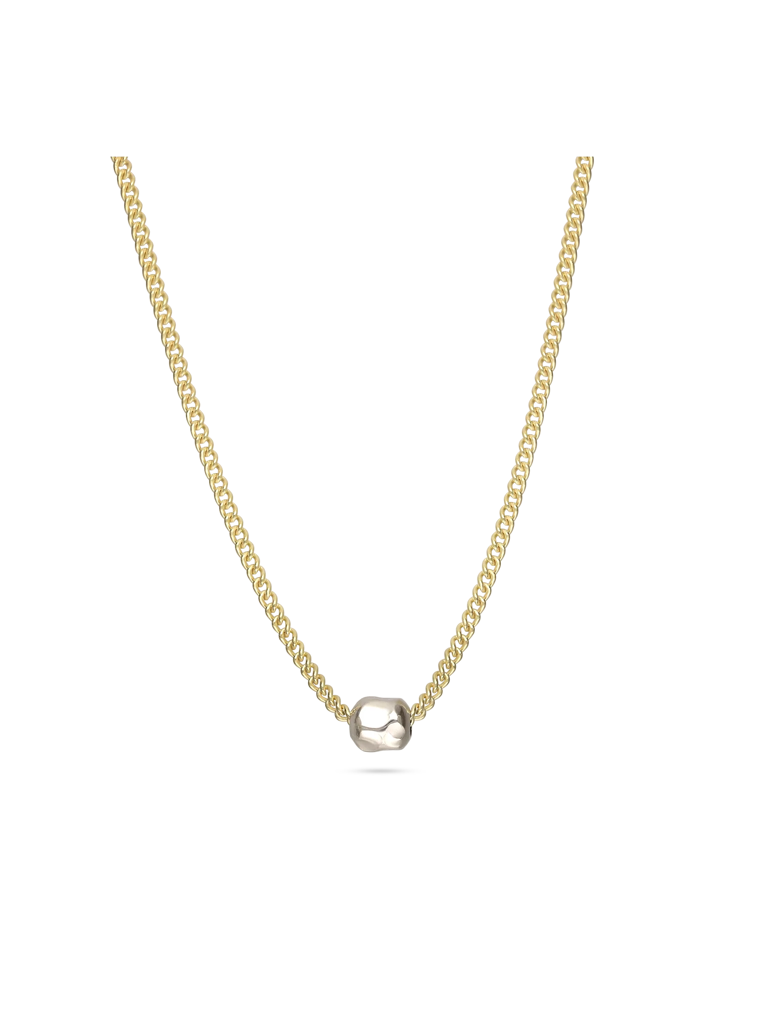 Colar com detalhes em prata 925 e banhado a ouro