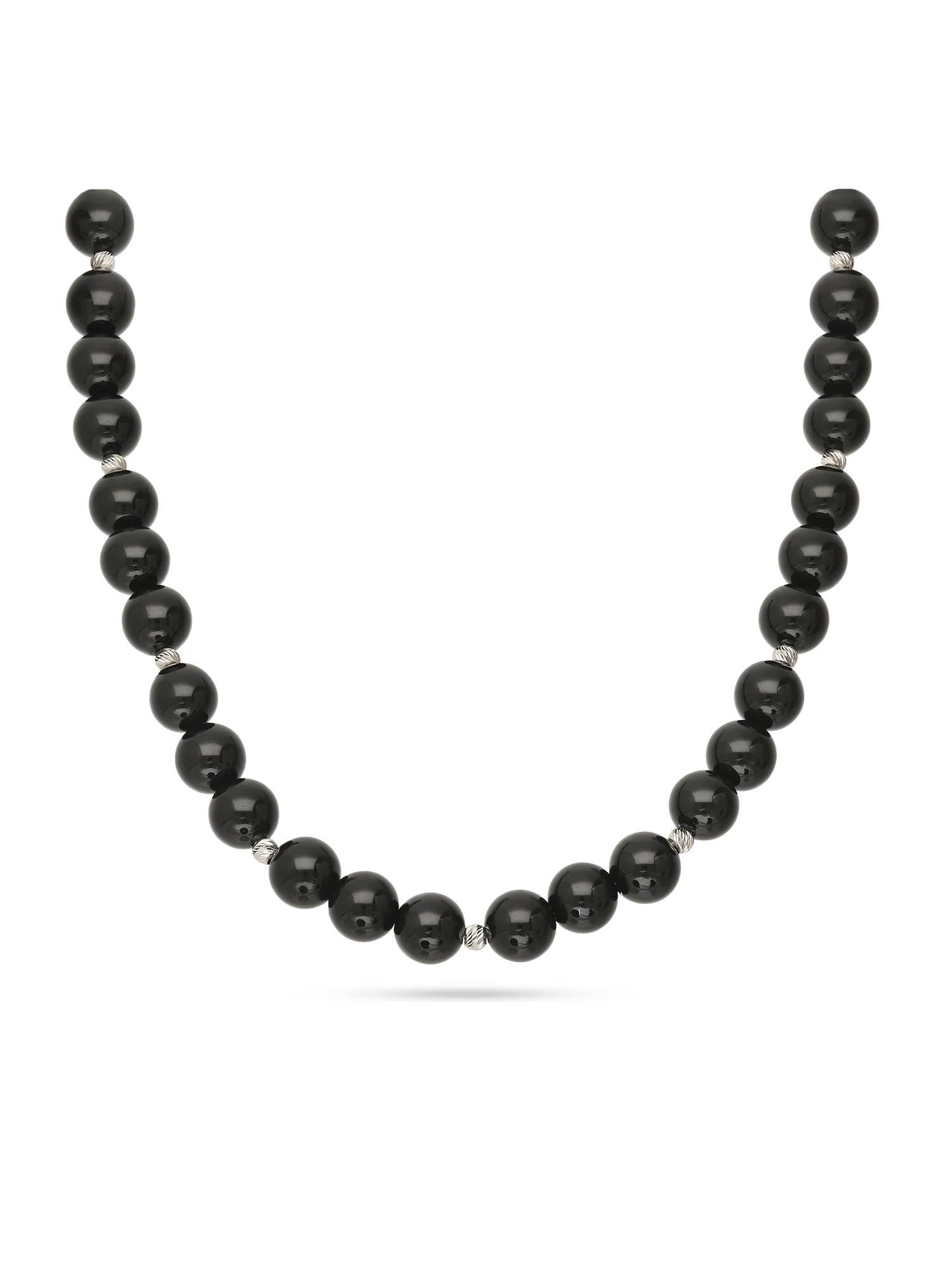 Colar choker em prata com ónix preto - Image 2