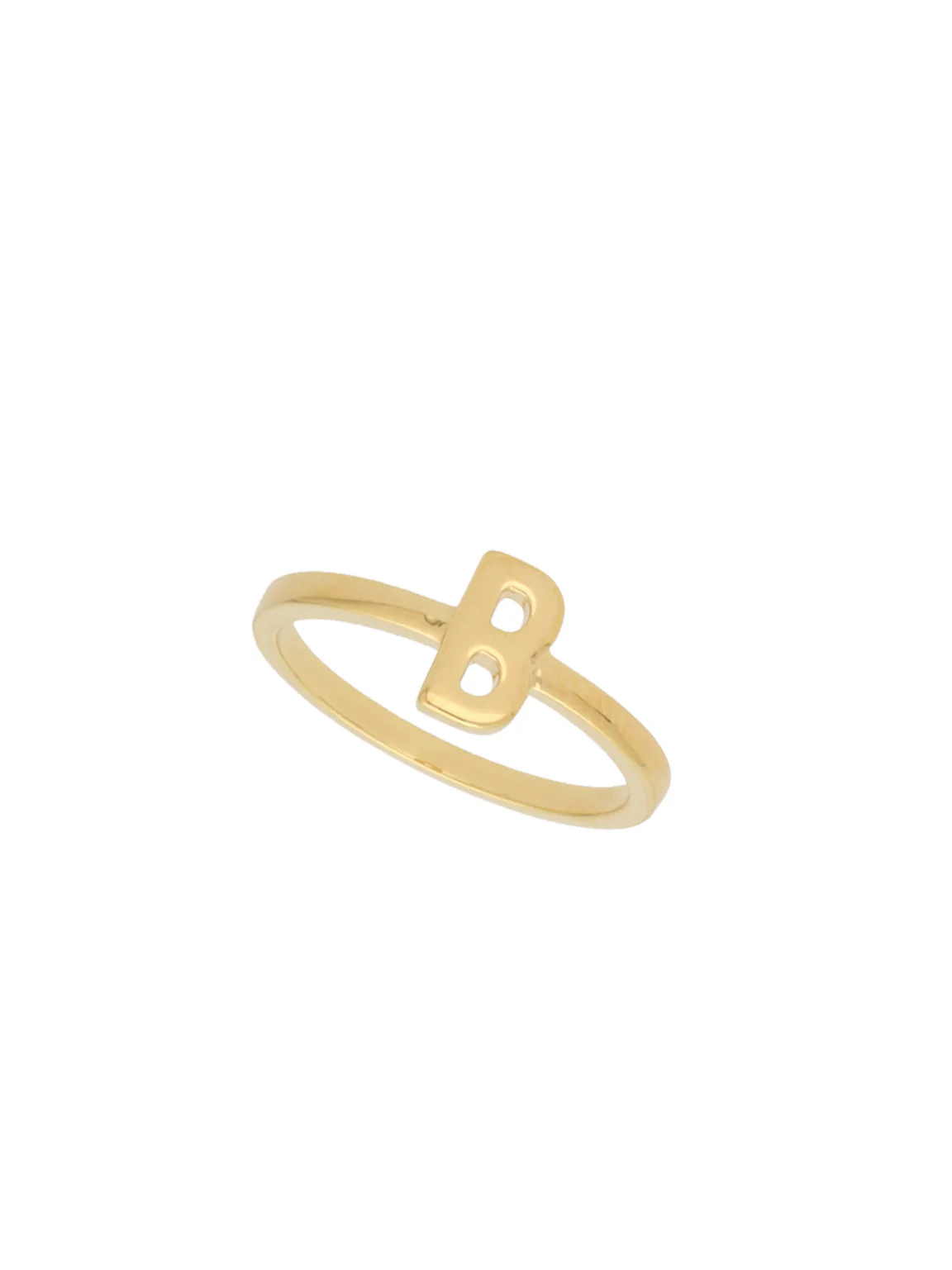 Anel "B" banhado a ouro