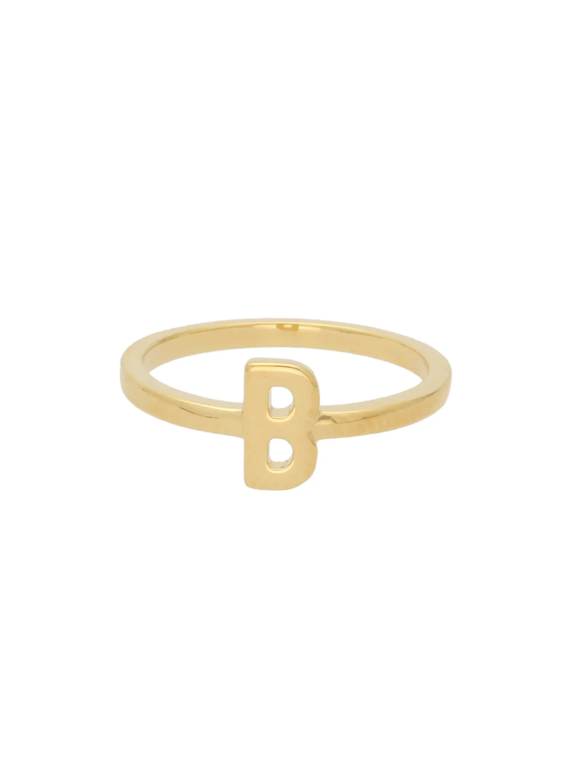 Anel "B" banhado a ouro - Image 2