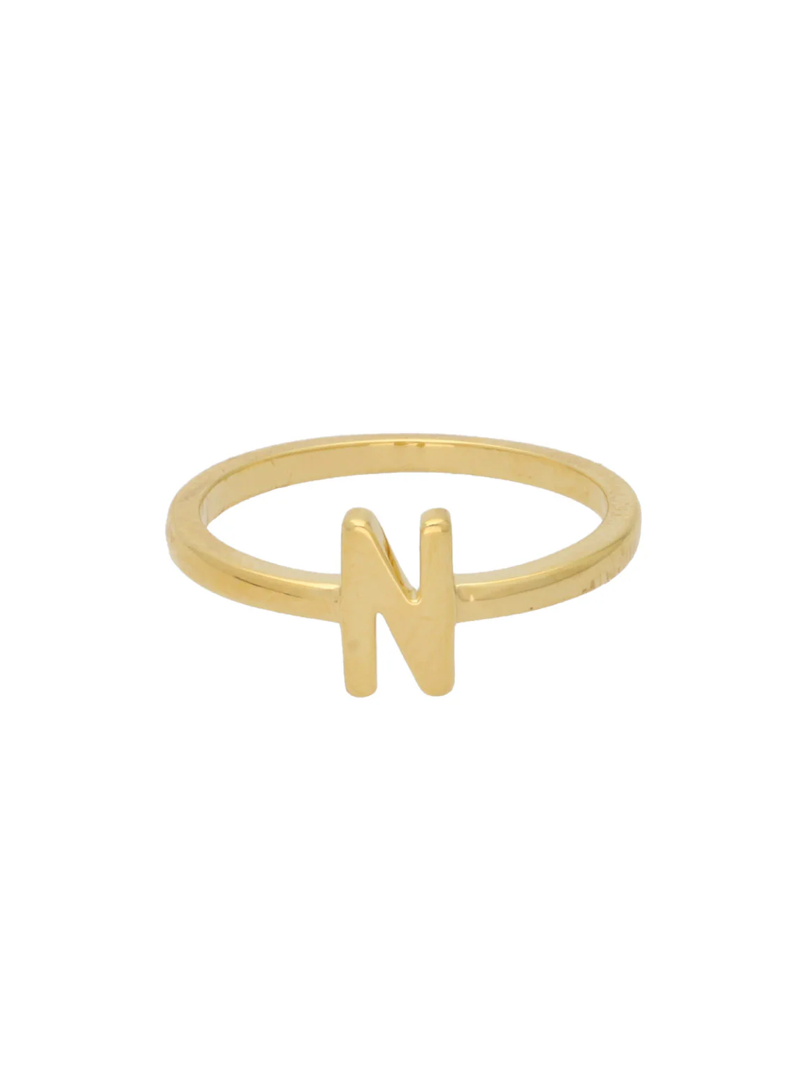 Anel "N" banhado a ouro - Image 2