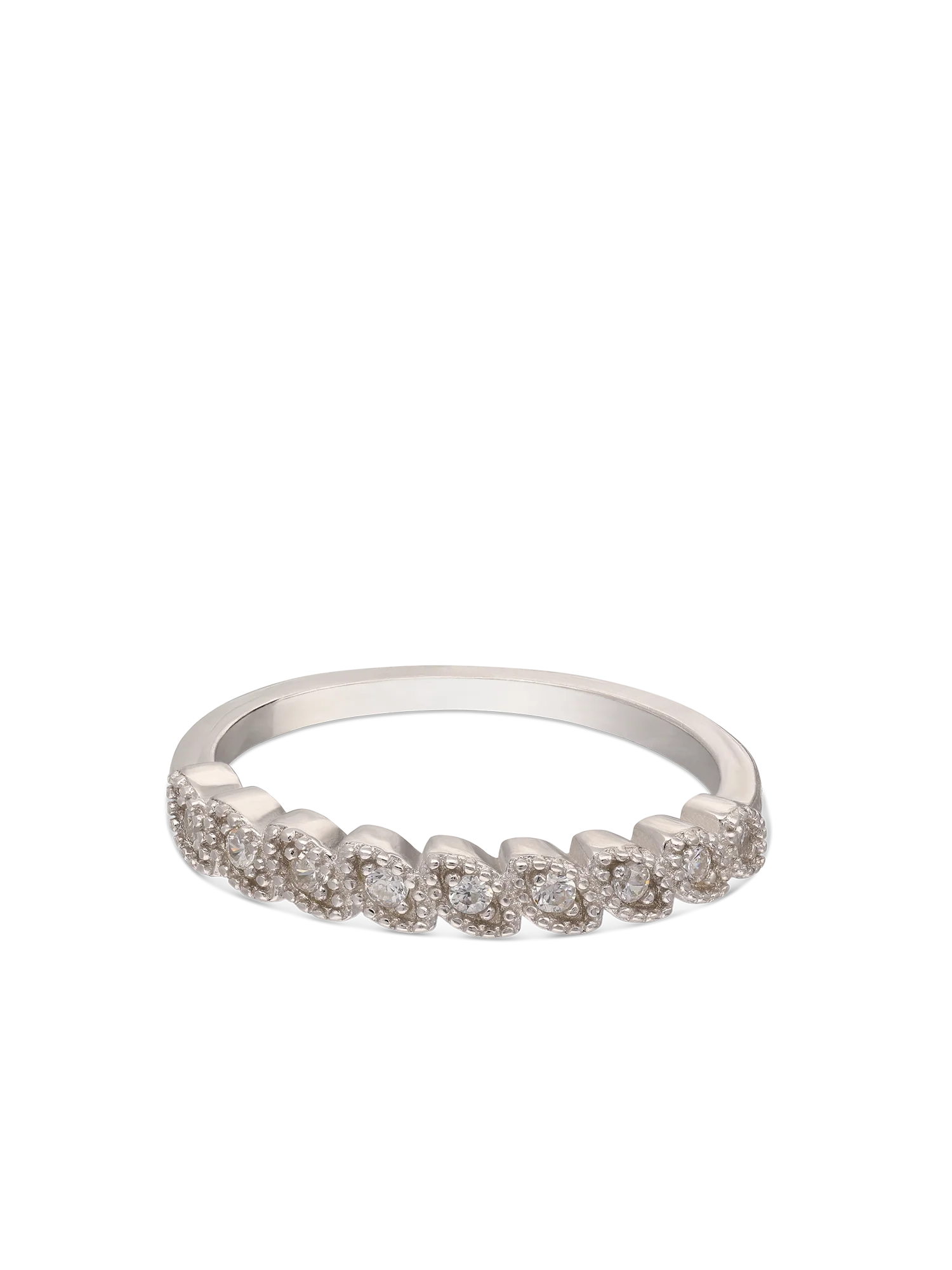 Anel em prata 925 com zircónias - Image 2