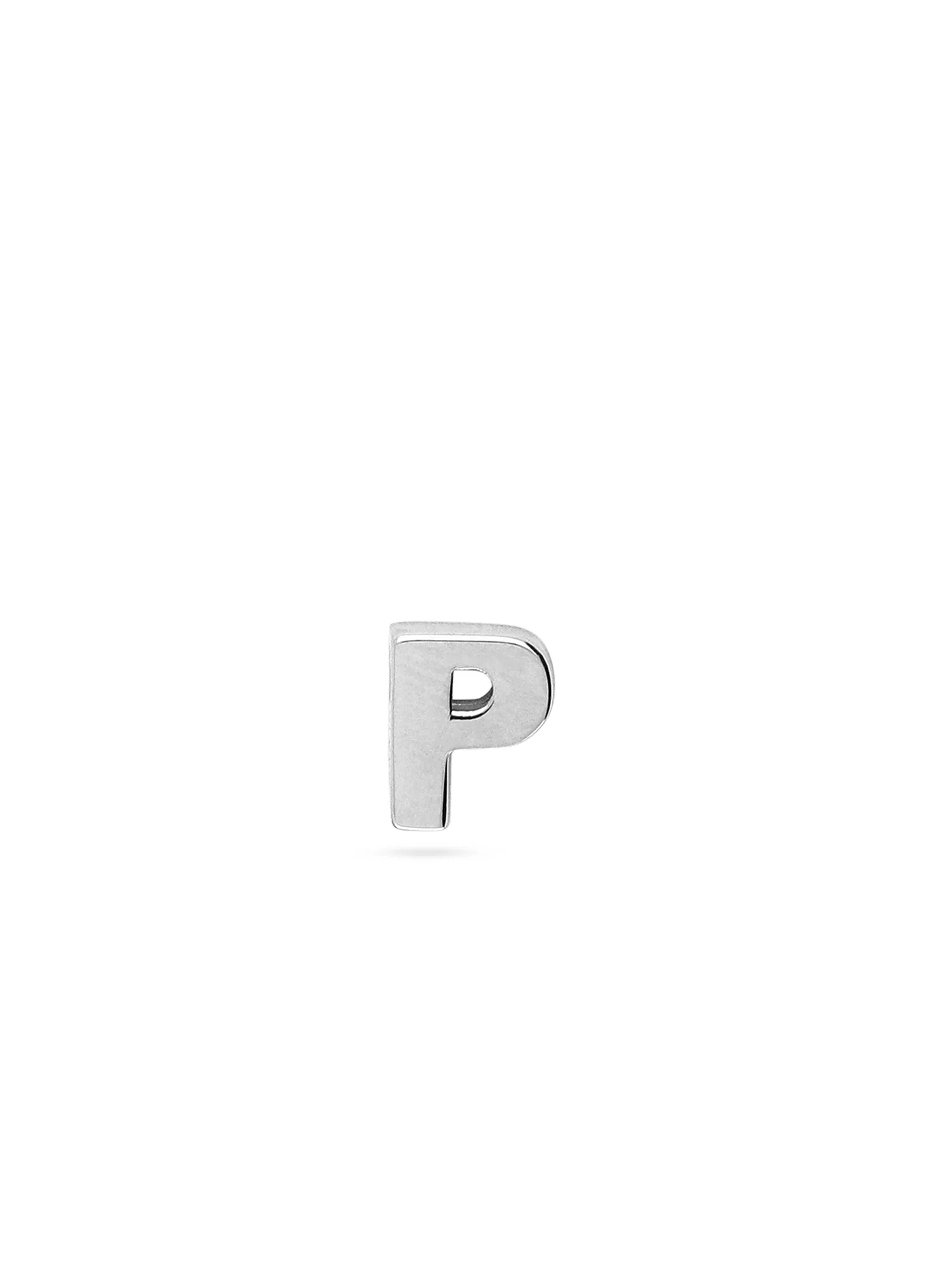 Pingente "P" em prata 925
